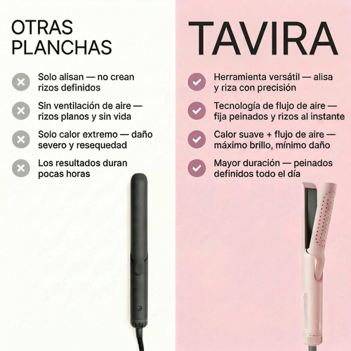 Plancha y rizador 3 en 1